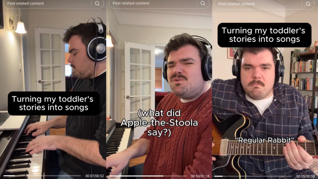 This dad is turning his 3-year-old's stories into adorable, groovy songs