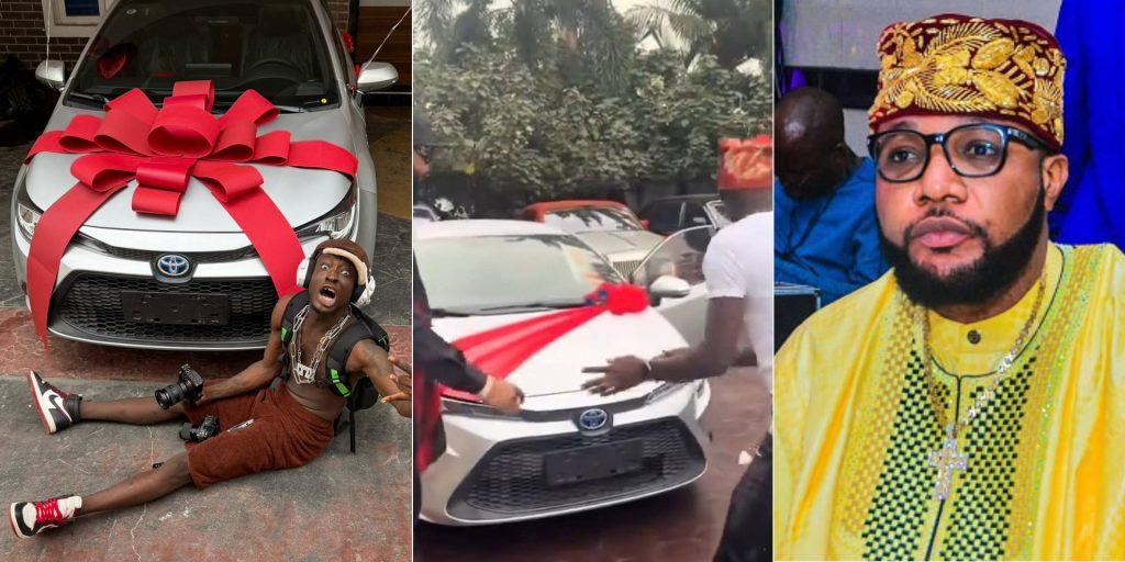 'I'm not happy about it' - E-Money scolds Carter Efe for destroying car gift
