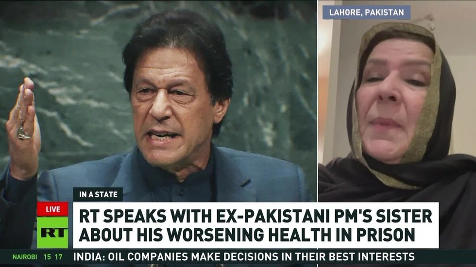 Former Pakistani PM Imran Khan denied medical care in prison – sister — RT World News