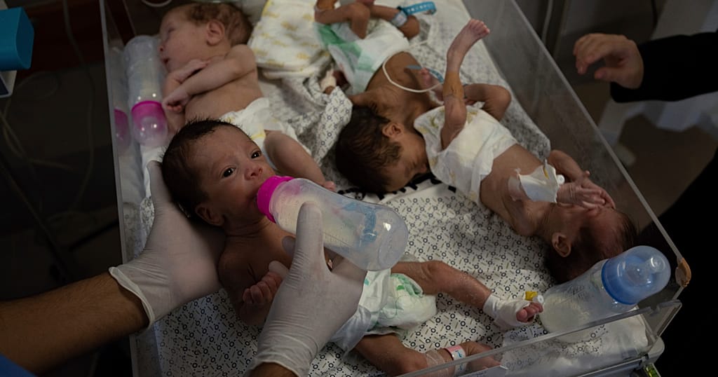 Premature babies evacuated from Gaza strip return to their parents