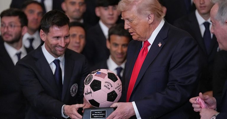 Lionel Messi and Inter Miami honoured at White House for MLS Cup win