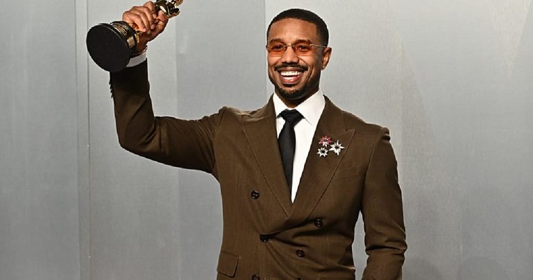 Michael B. Jordan wins best actor Oscar for dual role in “Sinners”