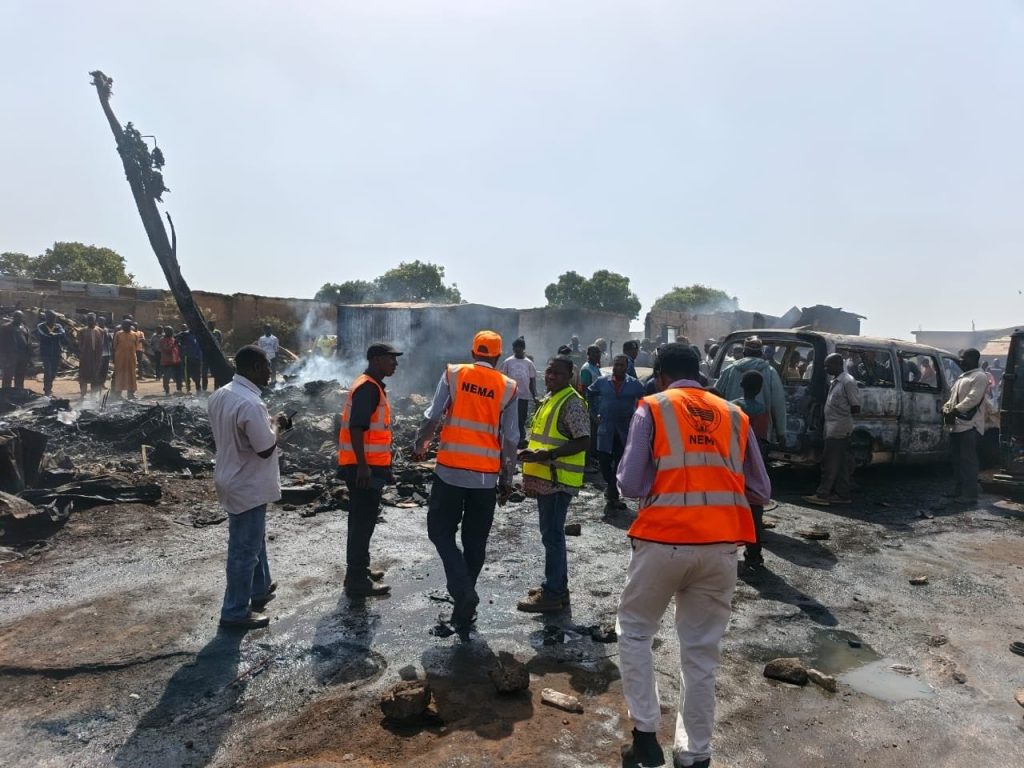 NEMA concludes emergency response after fire outbreak at Jos Terminus market