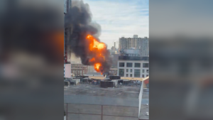 Propane Cylinders Exploding In Toronto Rooftop Fire 300x169