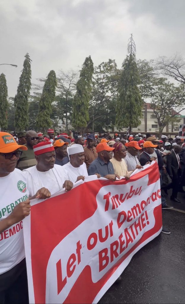 INEC: Atiku, Obi, Kwankwaso, Amaechi, Tambuwal protest under ADC banner