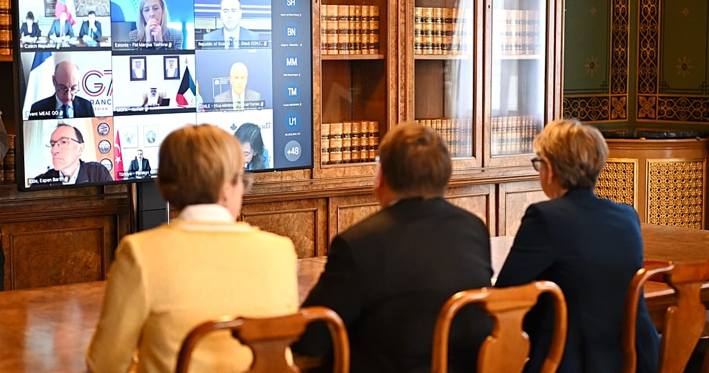 More than 40 countries hold talks on ways to reopen the Strait of Hormuz