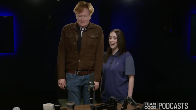 Billie Eilish convincing Conan O'Brien to play Slender Man is hilariously brutal