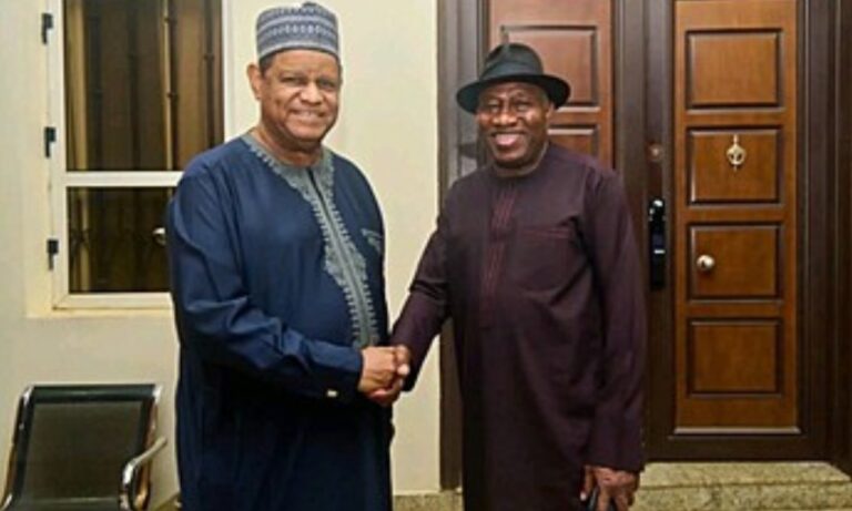 Jonathan receives ADC presidential aspirant, Hayatu-Deen
