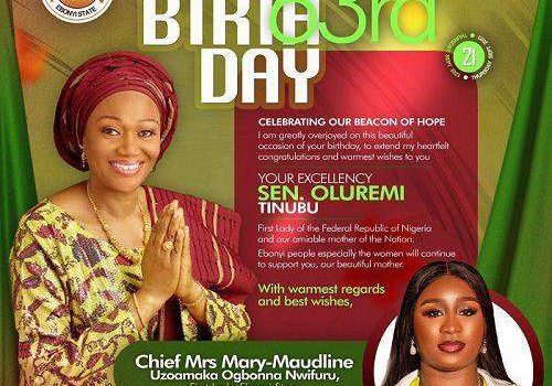 107894 ebonyi state governors wife extols senator oluremi tinubu on her 63rd birthday 107894 ebonyi state governors wife extols senator oluremi tinubu on her 63rd birthday