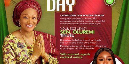 107894 ebonyi state governors wife extols senator oluremi tinubu on her 63rd birthday