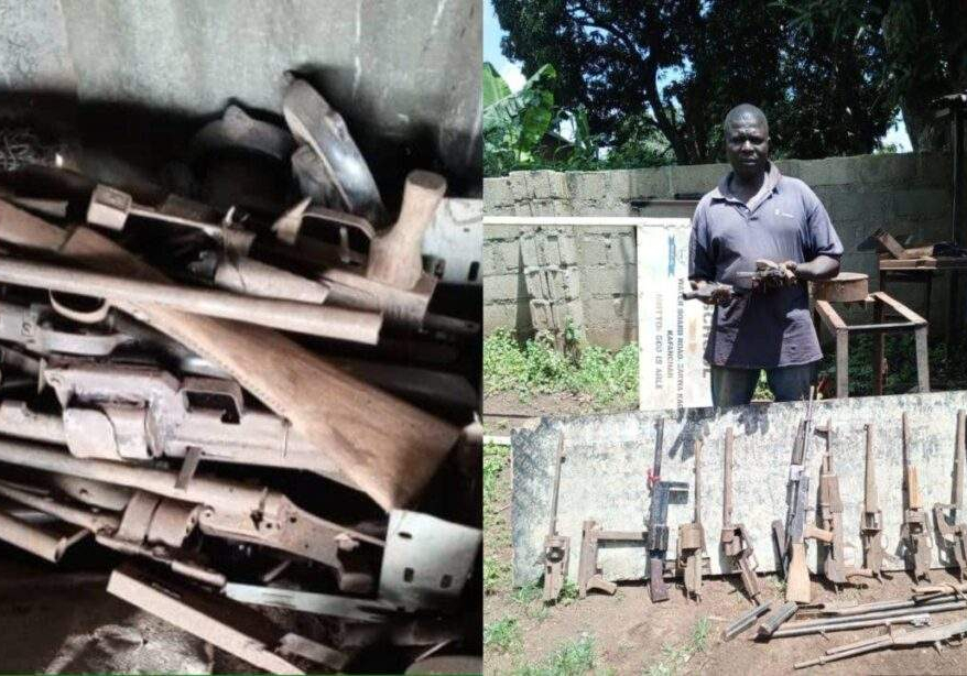 107939 troops uncover gun manufacturing factory in kaduna recover array of dangerous weapons