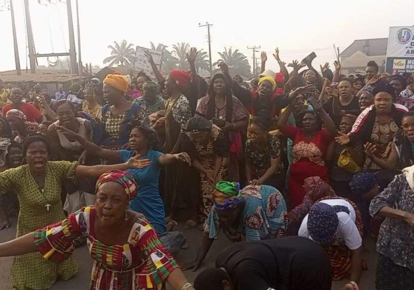 11333 imo women protest monarchs continued detention over alleged esn sponsorship