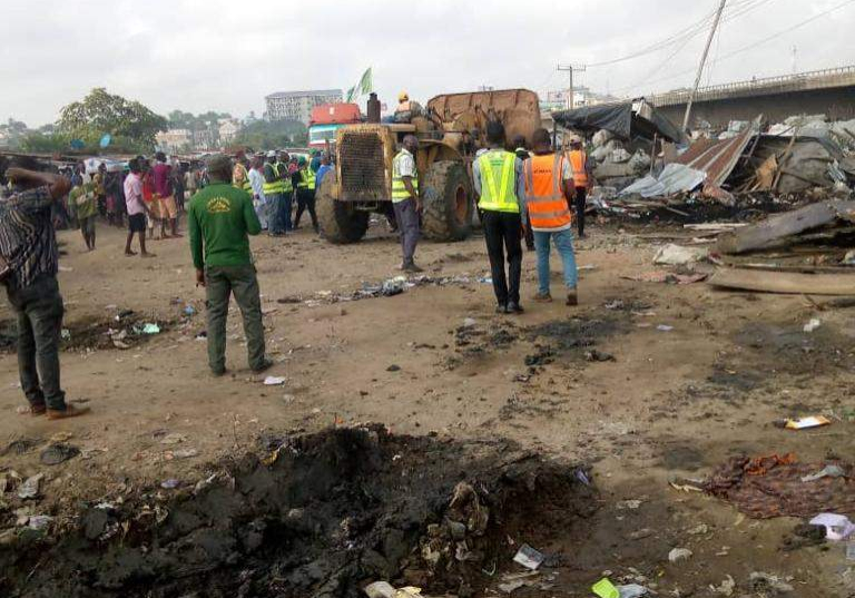 131879 ogun state government takes action demolishes unlawful structures at kara cow market