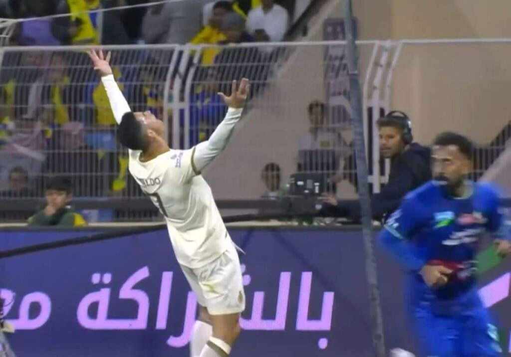 15493 cristiano ronaldo reacts after scoring first al nassr goal in draw against al fateh 15493 cristiano ronaldo reacts after scoring first al nassr goal in draw against al fateh