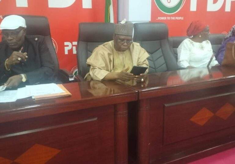 1707826304 Oyinlola others arrive PDP BoT meeting 1707826304 Oyinlola others arrive PDP BoT meeting