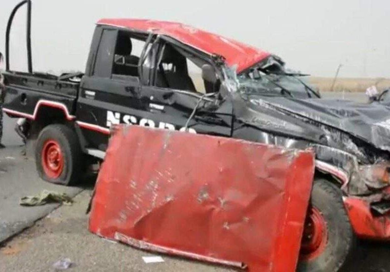 21636 nscdc vehicle carrying election materials to lagos crashes in abuja