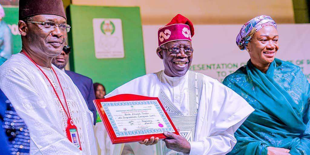 23300 inec presents certificates of return to tinubu shettima