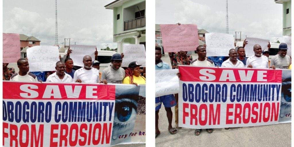 37343 landlords residents protest as coastal erosion wreaks havoc in bayelsa
