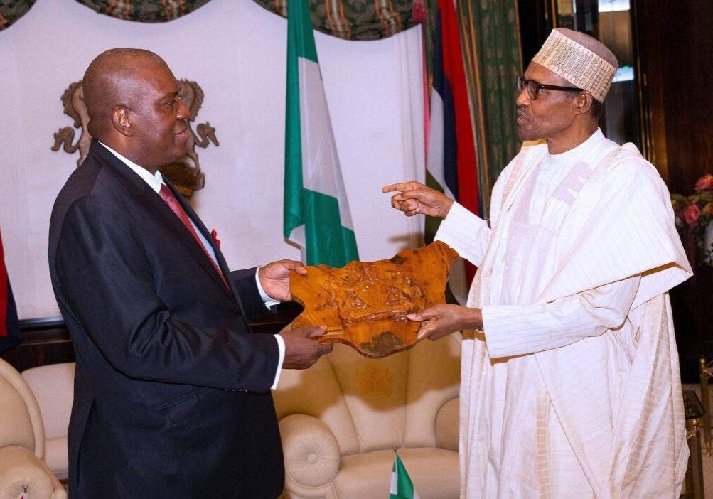 41447 democracy still best option buhari tells outgoing diplomats