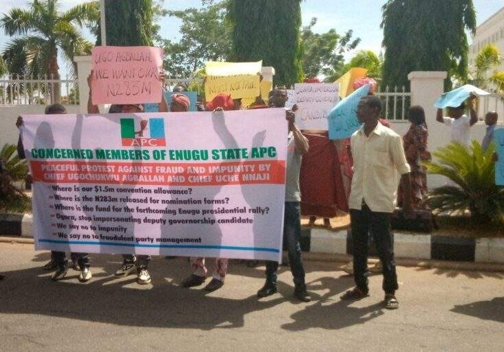 4491 n1 3bn alleged fraud sparks protest in enugu apc 4491 n1 3bn alleged fraud sparks protest in enugu apc