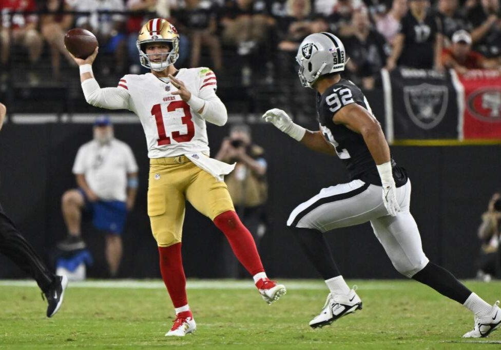 49ers and Raiders Tie in Preseason Finale, Purdy Shines