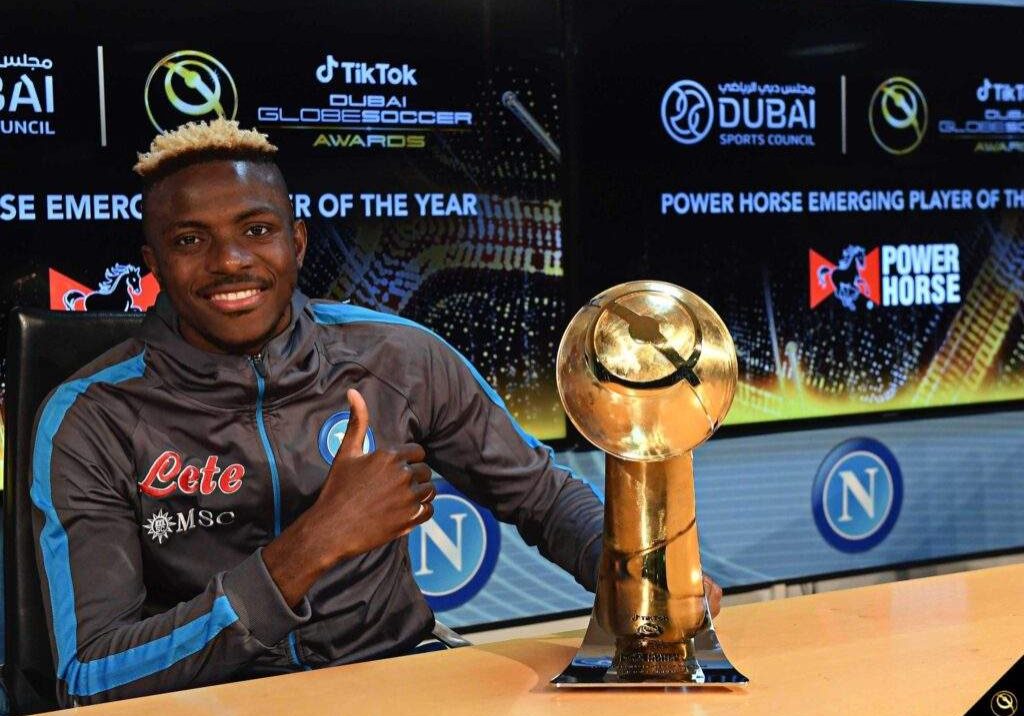 5534 osimhen receives globe soccer emerging player of the year award 5534 osimhen receives globe soccer emerging player of the year award