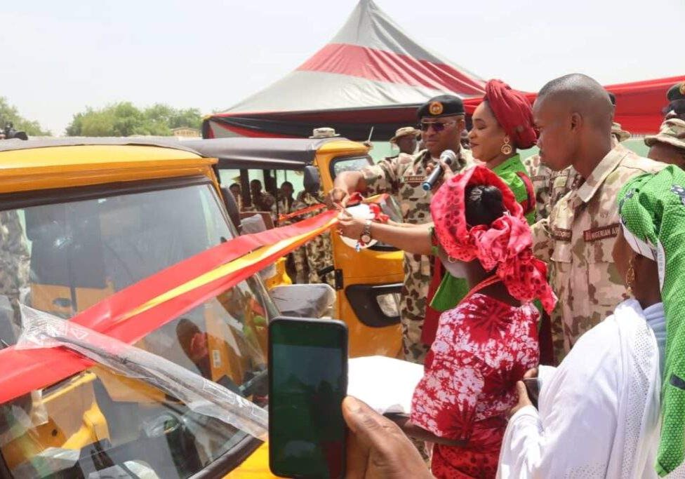 58567 naowa chairperson launches tricycle shuttle service in barrack