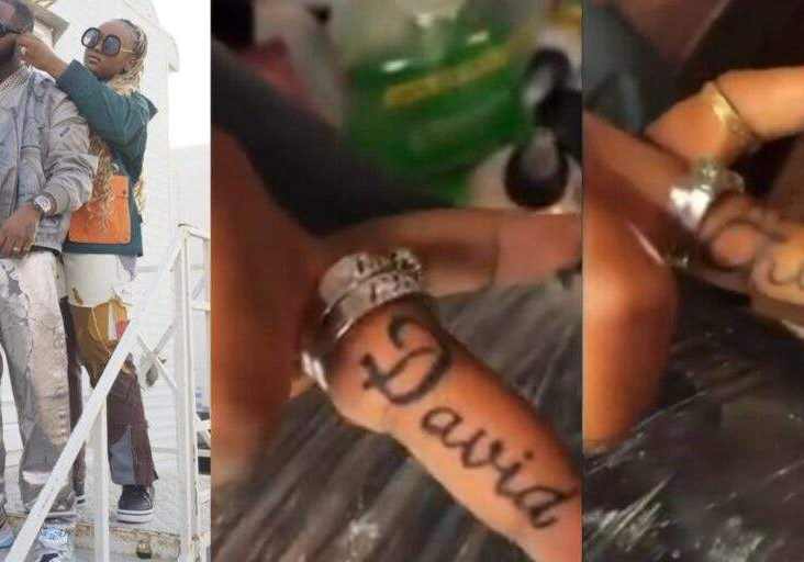 6477 davido chioma customise each others name on ring finger
