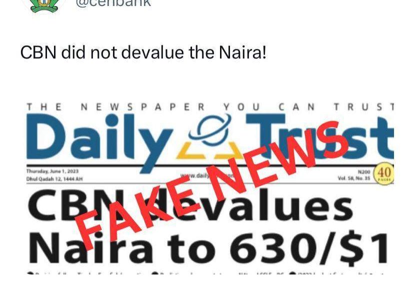69438 naira devaluation fake news cbn 69438 naira devaluation fake news cbn