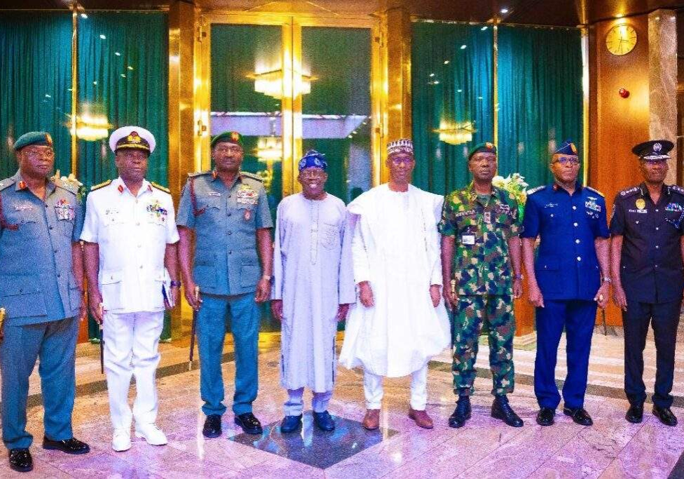 78136 president tinubu urges security chiefs to foster teamwork