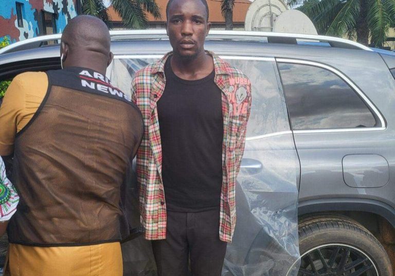 79223 abuja stolen n55m benz police finally arrest suspect meshack in edo