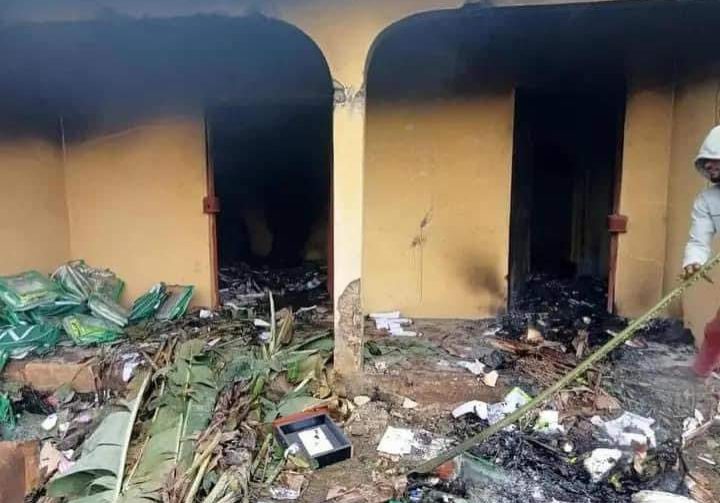 AKISIEC Office Set Ablaze in Akwa Ibom Election Materials Intact AKISIEC Office Set Ablaze in Akwa Ibom Election Materials Intact
