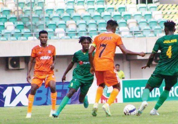 Action from the NPFL opener between Akwa United and Insurance in Uyo... on Sunday Action from the NPFL opener between Akwa United and Insurance in Uyo... on Sunday