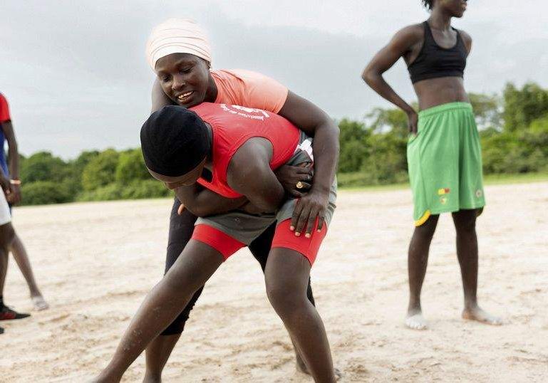African Wrestling Champion Coaches Next Generation of Senegalese Women