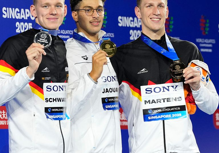 Tunisia's Ahmed Jaouadi triumphs in 800m freestyle at championships