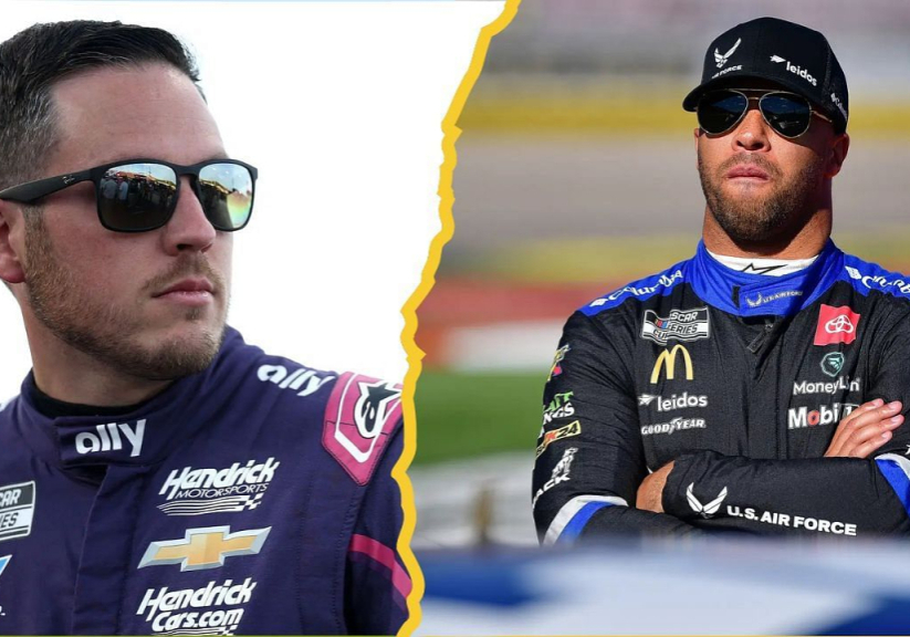 Alex Bowman(L) and Bubba Wallace(R)