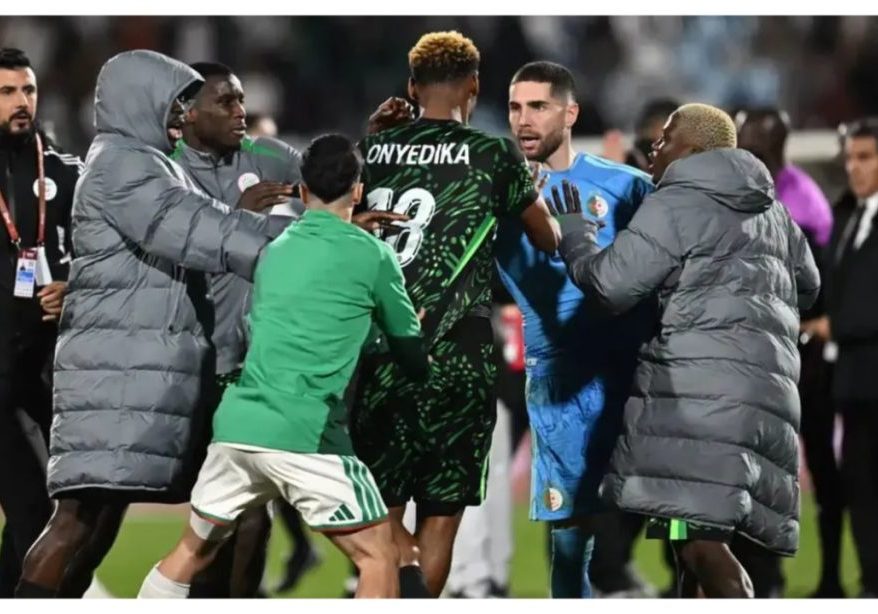 AFCON 2025: Algerian players attack referee after 2-0 loss to Nigeria [VIDEO]