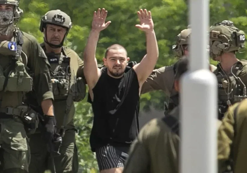 Almog Meir Jan 21 one of four hostages rescued on Saturday arrives by helicopter to the Sheba Medical Center in Ramat Gan Israel Saturday June 8 2024 Almog Meir Jan 21 one of four hostages rescued on Saturday arrives by helicopter to the Sheba Medical Center in Ramat Gan Israel Saturday June 8 2024
