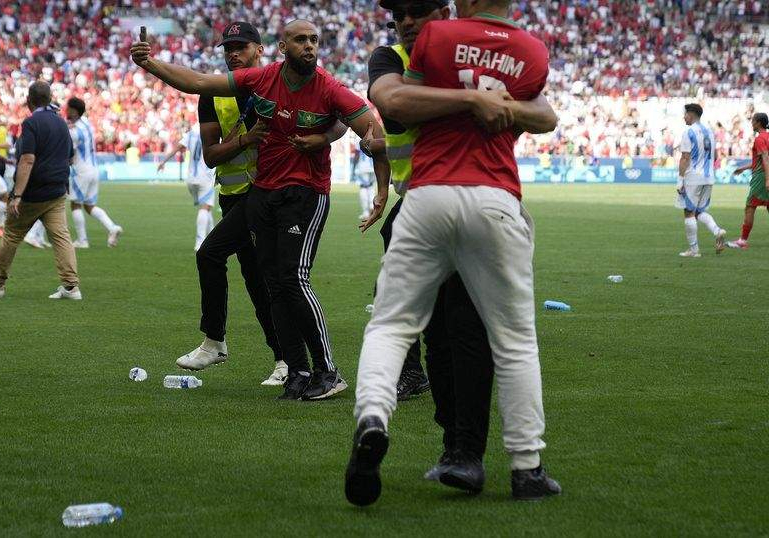 Argentina's Olympic Soccer Match Ends in Chaos as Moroccan Fans