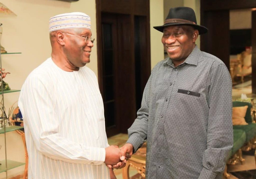 2027: Atiku visits Jonathan in Abuja