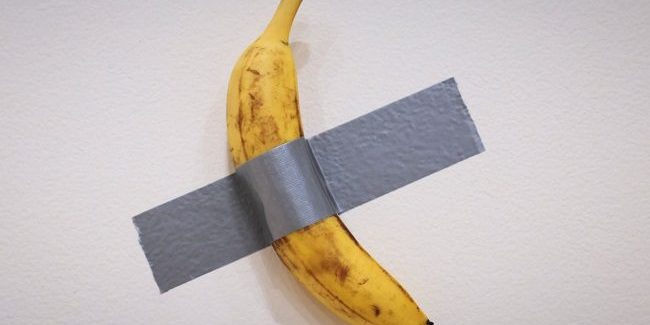 Banana Taped To A Wall Sells For $6.2 Million In Banana Taped To A Wall Sells For $6.2 Million In New York