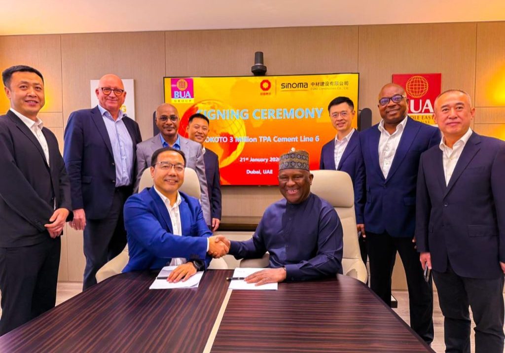 BUA Cement signs agreement with CBMI to build 3 million-ton-per-annum Sokoto line 6