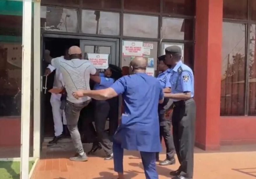 Chaos at PDP national secretariat as Ude-Okoye forced out of BoT meeting (VIDEO)