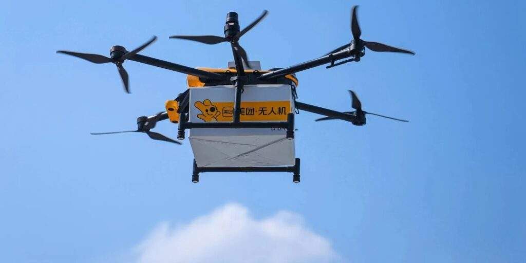 China's Meituan uses drones for food delivery in Shenzhen