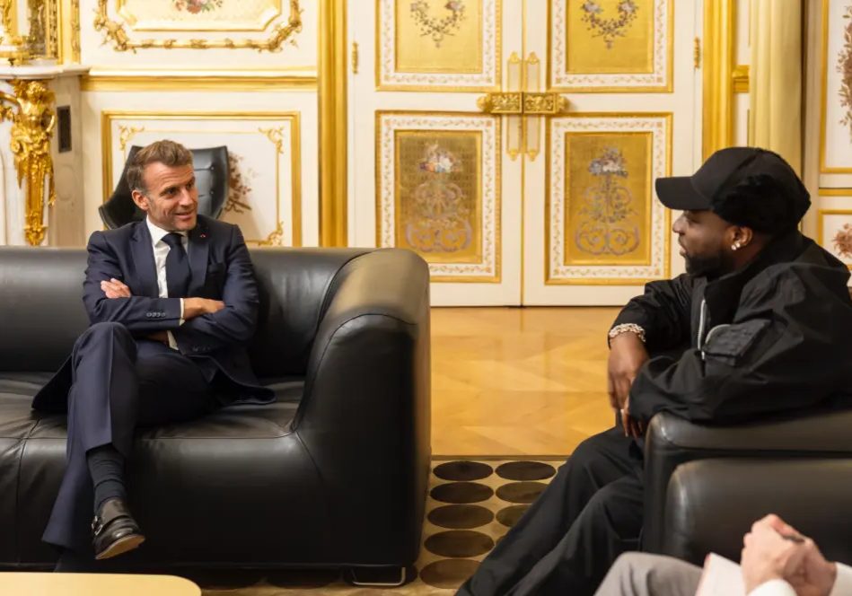 Davido reveals purpose of his meeting with French President Macron