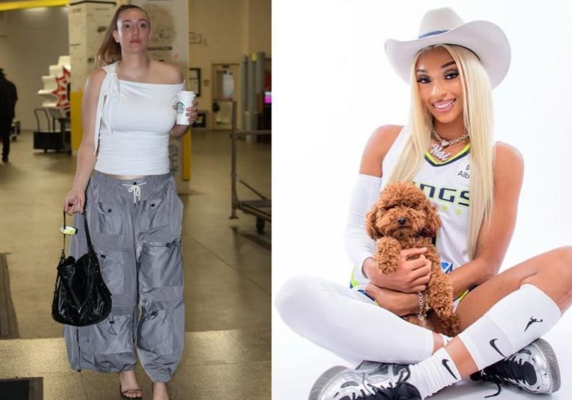 Marina Mabrey throws support behind DiJonai Carrington as foul controversy rages. [photo: @dijonai/IG, @marinamabrey/IG]