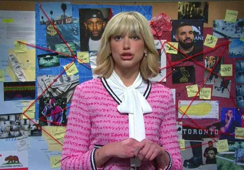 Dua Lipa breaks down Kendrick Lamar and Drakes beef during SNL segment Dua Lipa breaks down Kendrick Lamar and Drakes beef during SNL segment