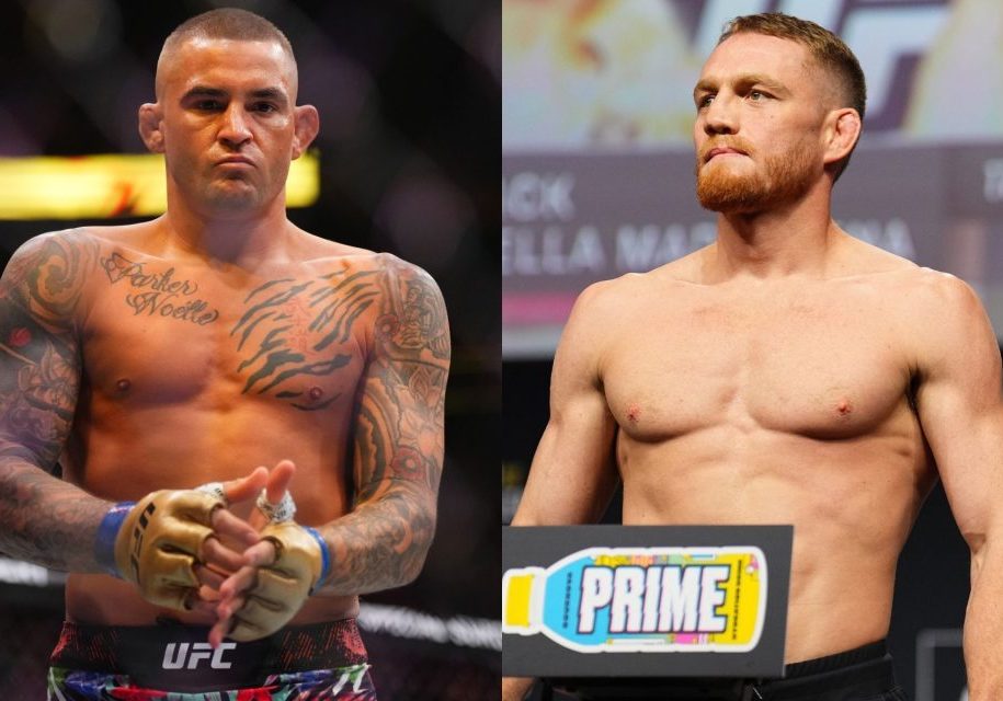 Dustin Poirier (left) feels Jack Della Maddalena (right) vs. Islam Makhachev will be a close fight. [Images courtesy: Getty Images]
