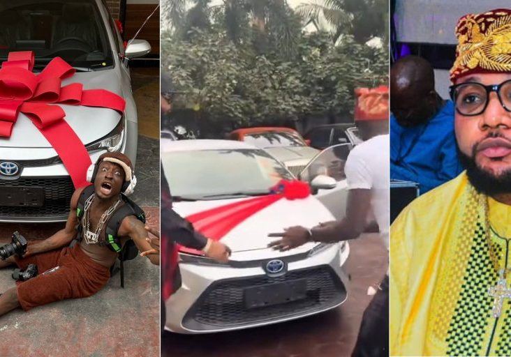 'I'm not happy about it' - E-Money scolds Carter Efe for destroying car gift