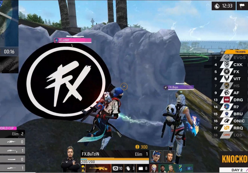 Evos ranks first after Day 2 of Free Fire World Cup 2025 Knockout (Image via YouTube/Free Fire Esports)